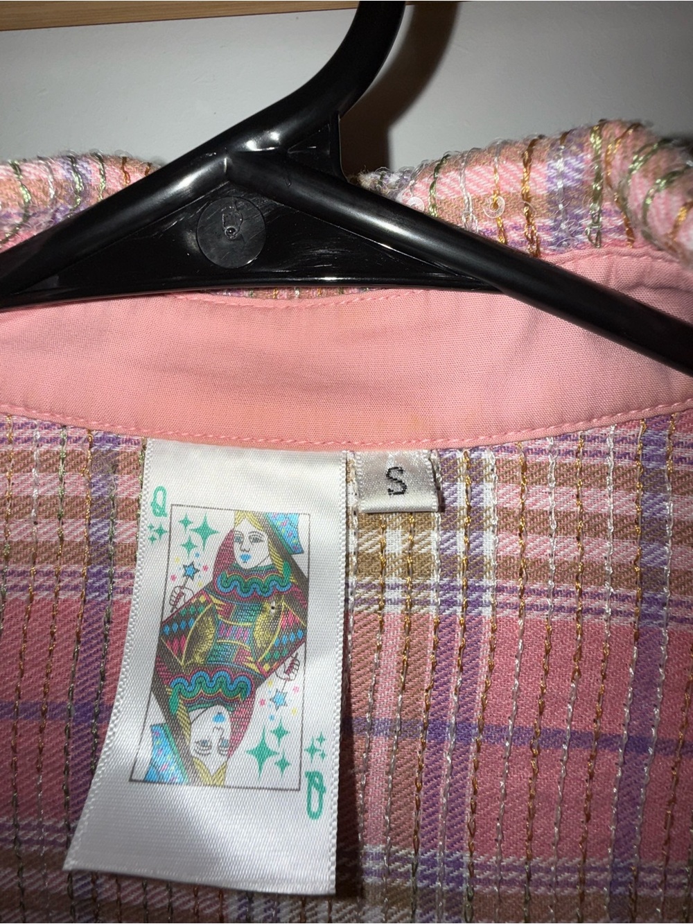 Queen of Sparkles | Pink Flannel Feather Dress | Size Small - Picture 5 of 16